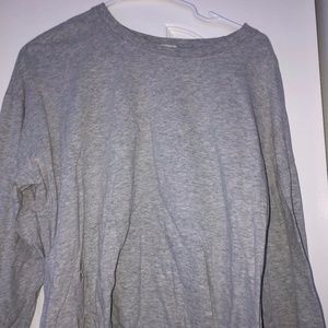 grey long sleeve soft sweatshirt